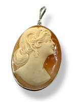 Pendant Mandile 1922 Woman Cammei  in Silver Conchiglia 2MCICM119